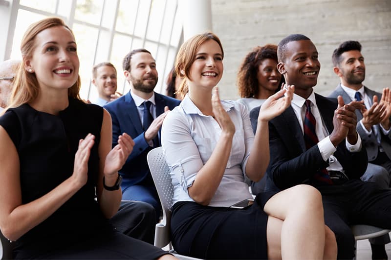 audience applause at business conference